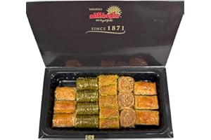 SINCE 1871 GÜLLÜOGLU Gulluoglu Türkische Baklava, sortiert, 18 Stück (600 g), 5 Sortimente, täglich frischer versand aus Istanbul