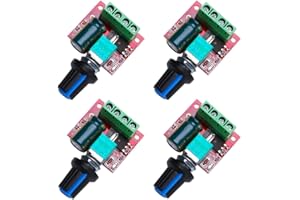 VooGenzek 4 Pezzi 5V-35V 5A 90W Regolatore di Velocità del Motore CC, PWM Interruttore del Driver Regolabile con Interruttore