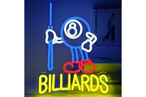 YUEYYNS Billiards Enseigne au Néon Beer Cave Enseignes au Néon Panneau Néon LED Coloré USB Enseigne Lumineuse pour Salle de Billard, Jeu, Fête, Chambre à Coucher, Cadeau pour Garçons