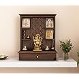 SEENO Wooden Temple/Home Temple/Pooja Mandir/Pooja Mandap/Temple (Red)