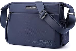 zhongningyifeng Men's Shoulder Bag Nylon Messenger Bag Crossbody Purse Waterproof Lightweight for Travel Work Outdoor