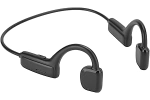 LAZMIN112 Écouteurs à conduction osseuse sans fil, écouteurs intra-auriculaires stéréo Bluetooth 5.1 étanches et résistants à la transpiration, 120 mAh batterie intégrée, pour le sport, la course à pied
