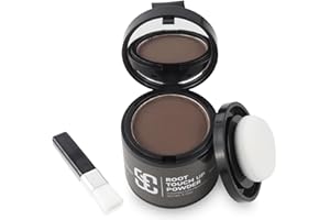 SOVONCARE Ansatzpuder, Haar-Concealer Haarverdichtung für Frauen und Männer, Haaransatz Ausbessern & Kaschiert Sofort Haarausfall,Touch Up Haarpulver für dünnes Haar für Frauen (Mittelbraun, 10g)