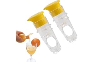 BOHANY Lot de 2 presse-citrons avec couvercle, presse-agrumes manuel portable, avec bouchon à vis et filtre intégré, presse-agrumes manuel et bec verseur