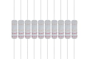 YOKIVE 10 Pcs 2.2 Ohm 5 Watts Metal Oxide Film Resistor, 5% Tolerance Resistor Axial Lead | Flame Proof for DIY Electronic Circuits, Audio-Video Projects