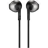 JBL TUNE 205 - Cuffie intrauricolari con telecomando/microfono a un pulsante, colore: Nero