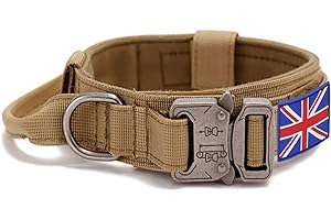 YoothBro Tactical K9 Military Dog Collar, Adjustable Nylon Dog Collar with Heavy Duty Metal Buckle for Medium Large Dogs XL
