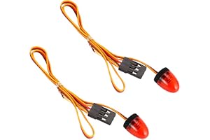 KEEDA 2-pack multifunktionell roterande blinkande LED-poli för 1/8 1/10 1/12 RC modell bil HSP Tamiya CC01 Axial SCX10
