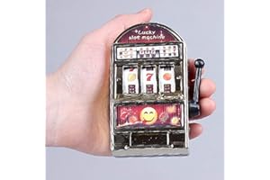 YACO Mini zabawkowy automat do gry, delikatny i szczegółowy, szczęśliwy mini automat, innowacyjny, zabawny, trwały, dekoracyjny, edukacyjny, ręcznie wykonany urodzinowy (złoty)