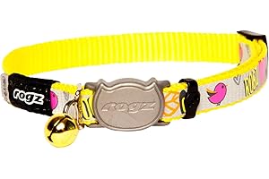 Rogz Reflectocat Collar, 20-30 cm, żółty/różowy