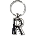 IF IF Metal Letter Keyring Personalised Alphabet Letters - Silver - R Keyring, 7 cm;,Silver