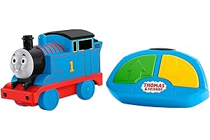 Fisher-Price My First Thomas & Friends R/C Thomas, battery-powered remote-controlled train engine with character phrases for toddlers, GPV86
