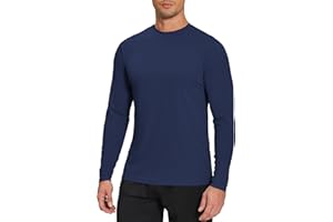 Weardear Sport Tshirts Herren UPF 50+ UV Schutz Sportshirt Sonnenschutz Funktionsshirt Leicht Rundhalsausschnitt Atmungsaktiv Langarm Rashguard Gym Workout Fitness Top