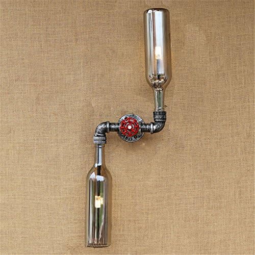 ShengYe Modern Vintage Sconce Wall Light Wall Lamp Vintage Nostalgic Living Room Study Cafe Restaurant Iron Loft Bookshelf Bottle Hose Wine Bottom Wall Light