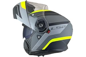 DOBLE XX LS2 HELMTS Casco Abatible Strobe 2 Talla M (57/58) Modelo Monza Gris Mate y Fluor Homologacion 22.06