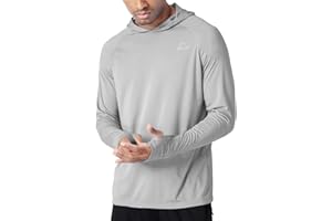 WILLIT Rashguard Sweat à capuche à manches longues pour homme - Léger - Pour la pêche et l'extérieur