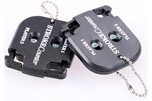 STBNVF 2Pcs Golf Score Counter, Golf Shot Counter, Golf Stroke Counter, Golf Counter, Clicker Counter, Portable Mini Black Golf Shot Counter with Key Chain,for Golf Game Scorekeeper