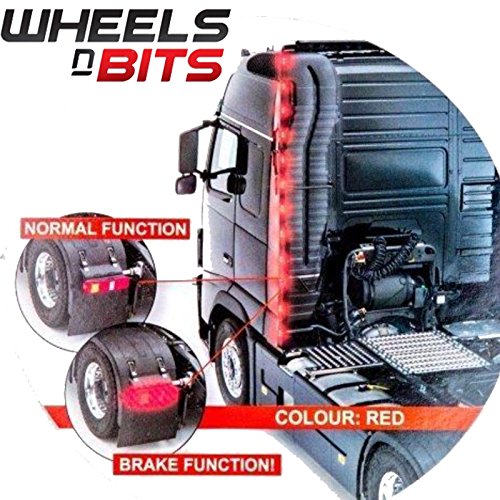 24V LED 2.5m 24 SMD leds Rote Lkw LorryWind Schalter LED-Licht & Bruchfest Stripe - 2