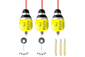 YOTO Posen Angeln,3g 4g 5g Schiebe-Schwimmer,Forellenpose Knicklichtpose mit Bobber Stops
