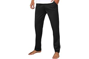 Litherday Pantalon de Pyjama Homme en Coton Bas de Pyjama Vêtement de Nuit avec Poches à Cordon Doux Léger Confortable Longue Couleur Unie*
