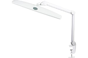 Neatfi Elite HD XL arbetslampa med klämma, superljus skrivbordslampa, icke-polär dimning, ergonomisk design (CCT med Klämma