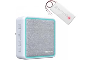 Metzler Funksignal Weiterleitung mit 25 Melodien beleuchtet- Funkkonverter für bestehende Klingelanlagen - Funk-Gong Set (MT4.0- Einbau& Batteriesender, Steckdosen Empfänger)