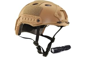 QMFIVE Casque Tactique Le Casque PJ avec Les Lunettes SWAT De Protection pour Combat CQB Airsoft Comdat Paintball