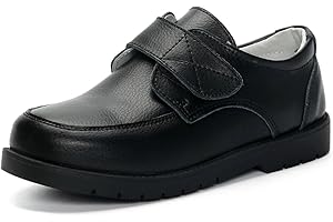 YUNICUS Boys Slip On Loafer School Uniform Shoes