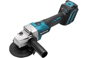HOTLOOP Akku Winkelschleifer Kompatibel mit Makita 18V Akku, 7000 RPM Bürstenloser Motor Kabelloser Winkelschleifer zum Schneiden, Schleifen, Polieren, usw. (Akku nicht enthalten)