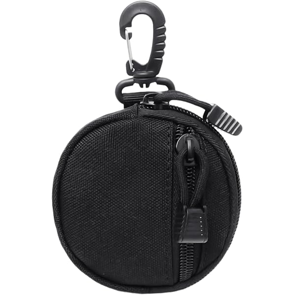 UOCAI 2 pezzi Coin Purse con chiusura lampo, borsa per chiavi per cani, per esterni, tattica, mini portamonete in nylon