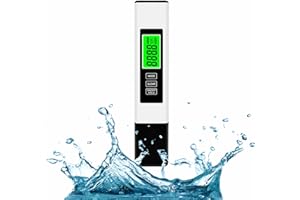 ARCHER LIFE HALL TDS Meter Digital Water Quality Tester for RO-RODI System Drinking Water, Aquariums, Hydroponics, 0-9990 ppm Measuring Range, 1 ppm Increments, 2% Readout Accuracy（White）