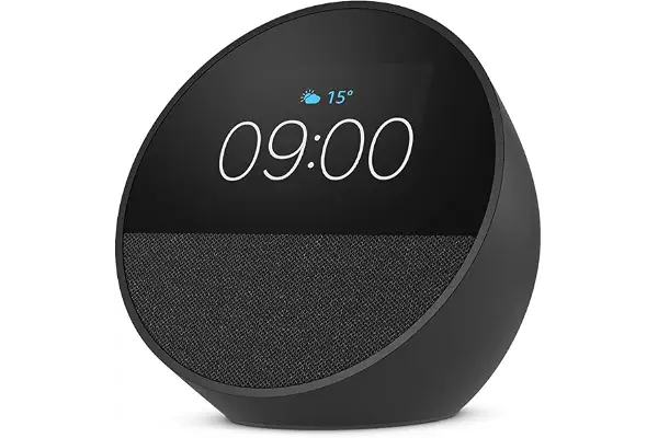 Amazon Echo Spot (última generación) | Despertador inteligente con sonido de calidad| Negro, con Acceso Anticipado a Alexa+