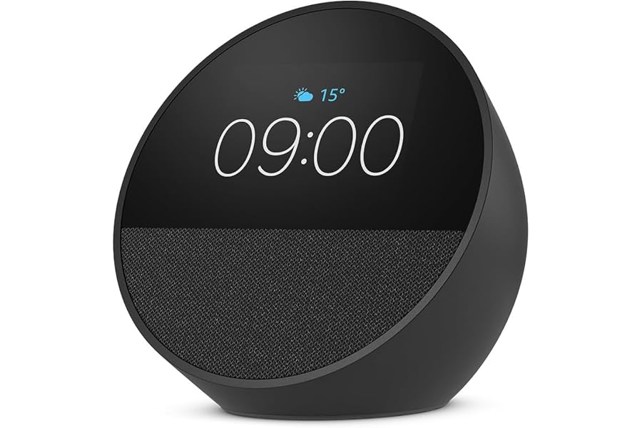 Amazon Echo Spot (última generación) | Despertador inteligente con sonido de calidad| Negro, con Acceso Anticipado a Alexa+