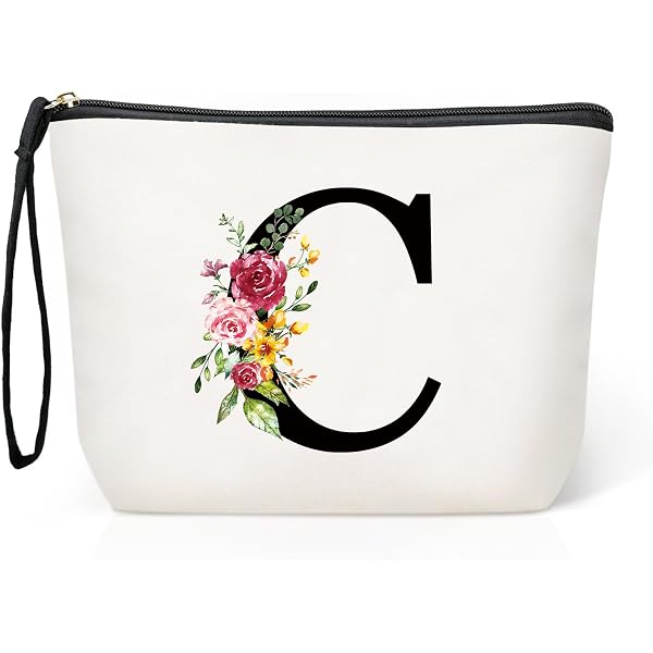 Blisswave Pochette Donna Personalizzata Con Nome (Dalla A Alla Z) - Portatrucchi In Feltro Con Cerniera Metallica, Regalo Unico Per Compleanno