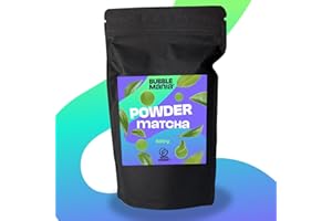 ‎BUBBLEMANIA Matcha Bubble Tea Milchtee Pulver | Hochwertige Zutaten für starken Geschmack Milchpulver Bubble Tea | Ideal für Bubble Tea | 500g