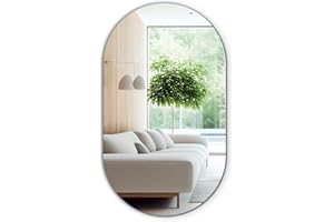 TULUP Owalne lustro do łazienki gotowe do montażu 52x90 cm