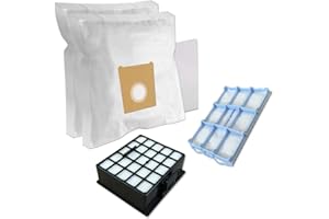 PAKTRADE Set - Filtro HEPA + Filtro del Motor + 10 Bolsas de aspiradora para Siemens Synchropower VS06G1666/03, VS06G1800/01, VS06G1800/02, VS06G1800/03, VS06G1802/03, VS06G1803/03