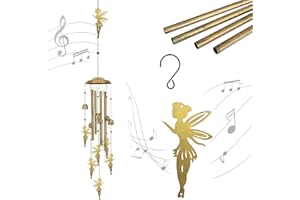 LIFEMET Wind Chimes Outdoor Metal Wind Chimes for Home Lawn Porch Patio Garden Decor for Women Men Mom Grandma Wife Unique Memorial Gift (Flower Fairy)