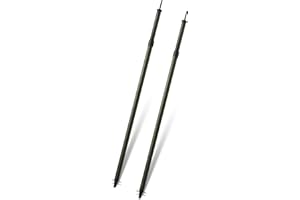 Storfisk fishing & more Lot de 2 piquets de tente télescopiques en aluminium - 77-135 cm - Avec fermeture à pince