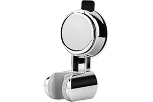 Grünwerk Soporte De Ducha, Ajustable Shower head holder Sin Taladro, Montado En Pared,Ventosa Fuerte Soporte Para Ducha De Baño, Plata