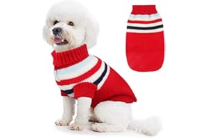 Felpa Cane,Idepet Cappotto Cane Inverno Caldo Maglieria Vestiti per Cani e Gatto di Taglia Medio Piccola