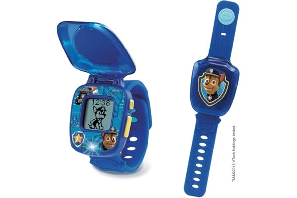 VTech - Pat Patrouille - La Montre-Jeu Interactive de Chase, Montre Enfant Multifonction - Version FR