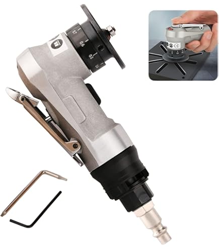REDKNOT 2-in-1 Pneumatische Anfasmaschine 30000 U/min Luftfasenwerkzeug Mini Handheld 45 Grad Trimming Pneumatische Fasenmaschine für Metall Holz Trimmen Entgraten, 6R 6C Winkeleinsätze 6Lager