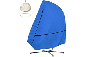 OUTTDID Single Egg Chair Cover, 600D Heavy Duty Waterproof Hanging Egg Chair with Waterproof Zipper, UV-Anti & Windproof for B&M & Aldi Swing Chair -- 190x115cm