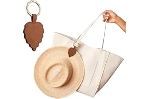 DDKY 1 Artículo Sujeta Sombrero en Forma de Hoja Clip Magnético de Viaje de Cuero PU para Bolsa de Viaje, Mochila, Bolso, Clip Multifuncional para Sombrero, Sombreros