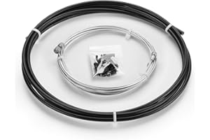 Chooee Universal Bicycle Brake Cable Housing Kit for Mountain Bike or Road Bikes,Standard Black