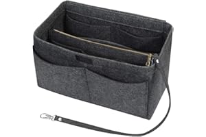 Ropch Organisateur de Sac à Main en Feutre, Sac de Rangement Intérieur Bag in Bag pour Femmes avec Sac à Fermeture éclaire et Porte-clés