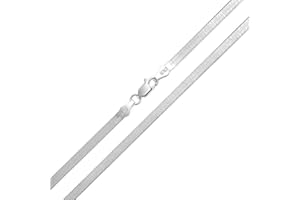 COZMOS - KETTE COZMOS Feine Silberkette Fischgrät Halskette Kette Collier Armband Fußkette 925 Silber Sterling 4mm - 15, 20, 25, 30, 35, 40, 45, 50, 55, 60, 65, 70, 75, 80, 85, 90, 95, 100cm