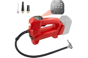 TPDL Milwaukee M18 18V Battery Car Compressor, 150 PSI Wireless Air Pump, Automatic Stop, LED Lamp, Tyre Inflator, Universal Pump for Car/Bicycle/Ball