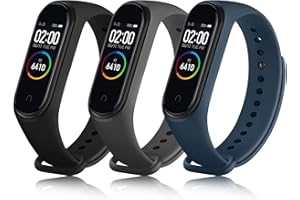 Vancle 3 Stück Armband für Xiaomi Mi Band 4 Armband/Xiaomi Mi Band 3 Armband, Silikon Original Uhrenarmbänder Classic Sport Ersatzband für Damen Herren